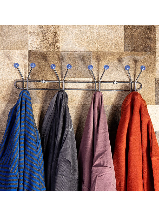 Royalford 4 Hook Metal Hanger Dust-Proof Chrome Plated Iron Chrome - Image 5