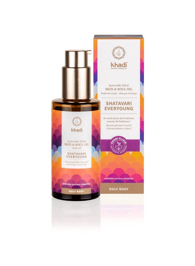 Khadi Shatavari Everyoung Ayurvedic Elixir Skin & Soul Body Oil 100% Natural Herbal & Vegan Firming Oil For Your Skin Refines Renews And Promotes Elasticity 3.38 Oz - Image 2