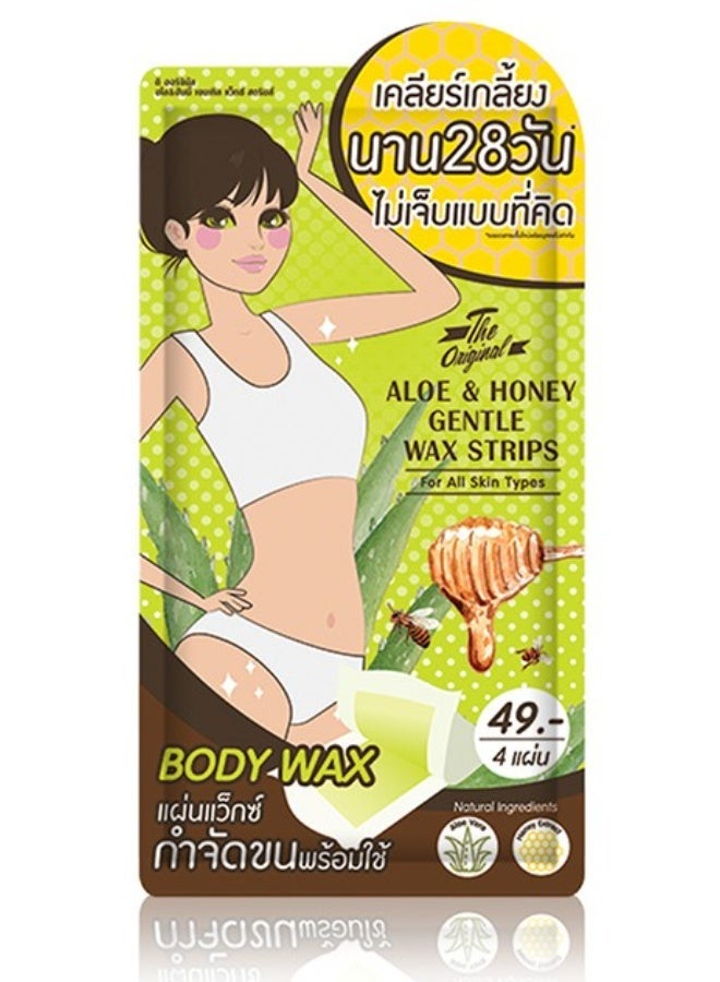 The Original Aloe & Honey Gentle Wax Strips – Body Wax 6 Packs (2 Pairs per Pack) | Smooth Hair Removal - Image 3