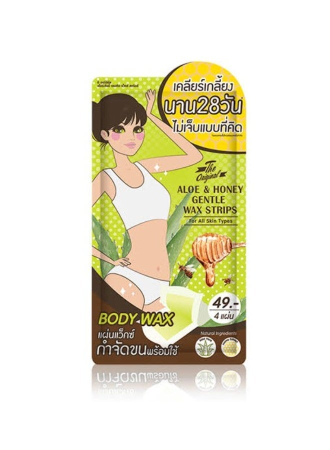 The Original Aloe & Honey Gentle Wax Strips – Body Wax 6 Packs (2 Pairs per Pack) | Smooth Hair Removal - Image 5