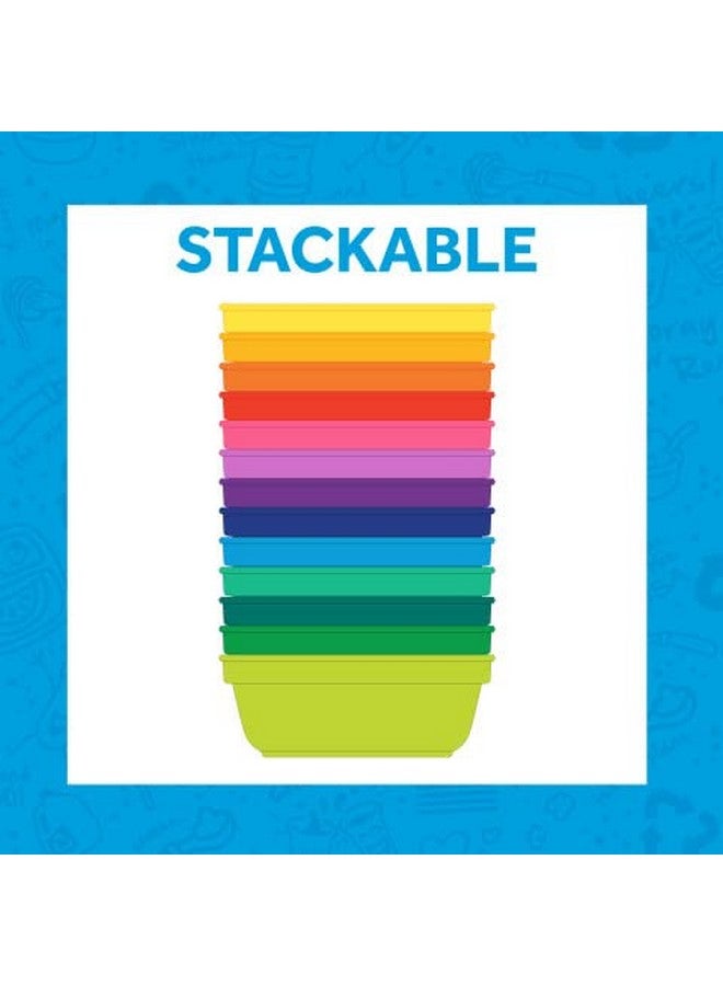 Re-Play أطباق ريبلاي للأطفال سعة 12 أونصة للوجبات الخفيفة والطعام اليومي - آمنة للغسالة والميكروويف - مصنوعة في الولايات المتحدة - مجموعة من 4 - 5.75" × 5.75" × 2" - أميرة - Image 5