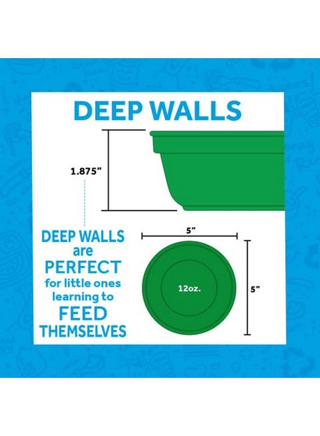 Re-Play أطباق ريبلاي للأطفال سعة 12 أونصة للوجبات الخفيفة والطعام اليومي - آمنة للغسالة والميكروويف - مصنوعة في الولايات المتحدة - مجموعة من 4 - 5.75" × 5.75" × 2" - أميرة - Image 4