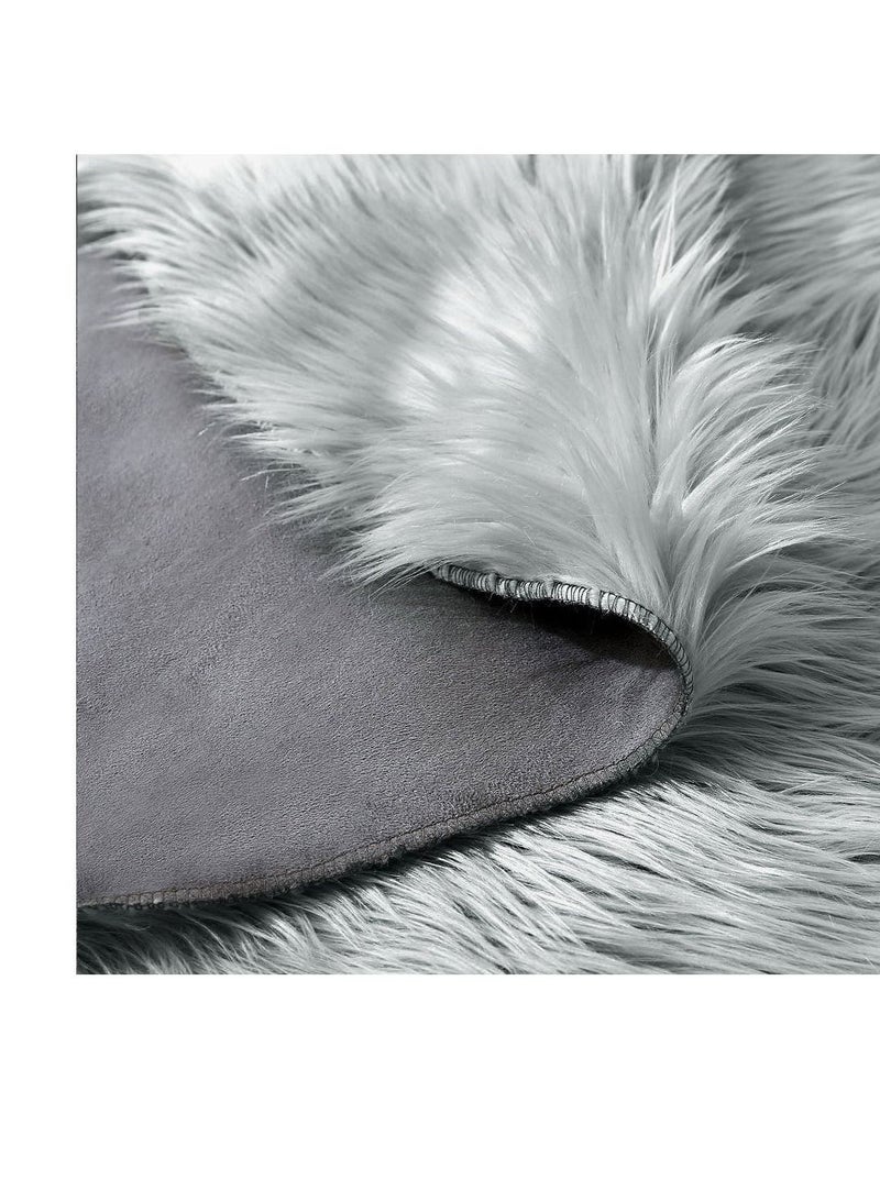 New Soft Artificial Sheepskin Rug Chair Cover Bedroom Mat Artificial Wool Warm Hairy Carpet Seat Textil Fur Area Rugs Home Decorate 90*90cm, Polyester, Circular - Image 5