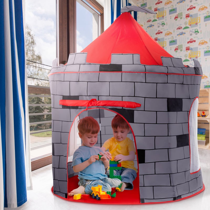 Play22 Kids Play Tent Knight Castle - Portable Kids Tent - Kids Pop Up Tent Foldable Into Carrying Bag - Childrens Play for Indoor & Outdoor Use - Kids Playhouse Best Gift for Boys & Girls - Image 5