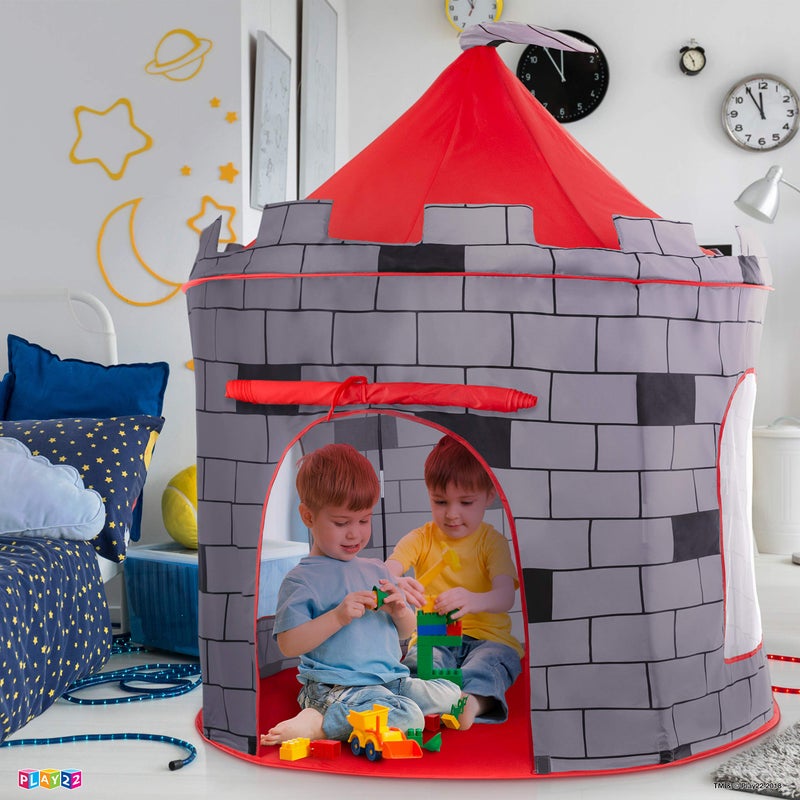 Play22 Kids Play Tent Knight Castle - Portable Kids Tent - Kids Pop Up Tent Foldable Into Carrying Bag - Childrens Play for Indoor & Outdoor Use - Kids Playhouse Best Gift for Boys & Girls - Image 3