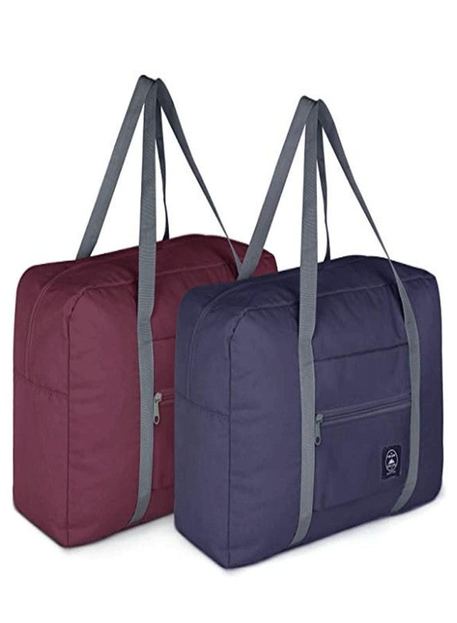 Lchkrep 2 Pack Foldable Travel Duffel Bag for Airlines Carry on Bag Weekender Overnight Hospital Tote Bag Gym Duffel Bag, BLACK&RED - Image 1