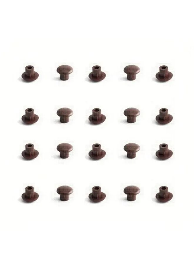 200pcs Dark Brown Plastic Screw Cap Covers Peg Hole Plugs for Furniture Shelves Cabinet - Image 4