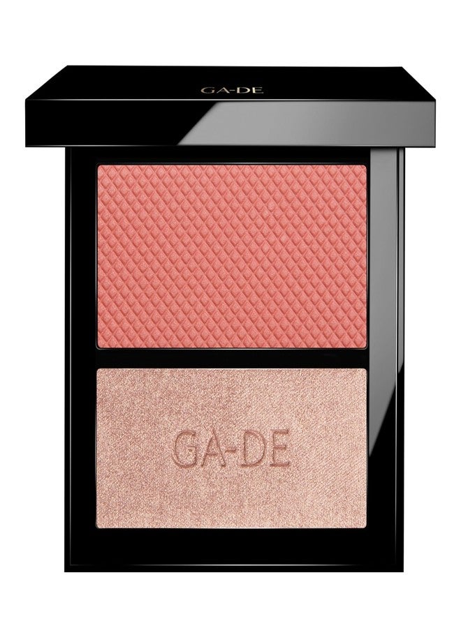 GA-DE Velveteen Blush & Shimmer Duet 50 Rose & Glow 7.4 gm - Image 2