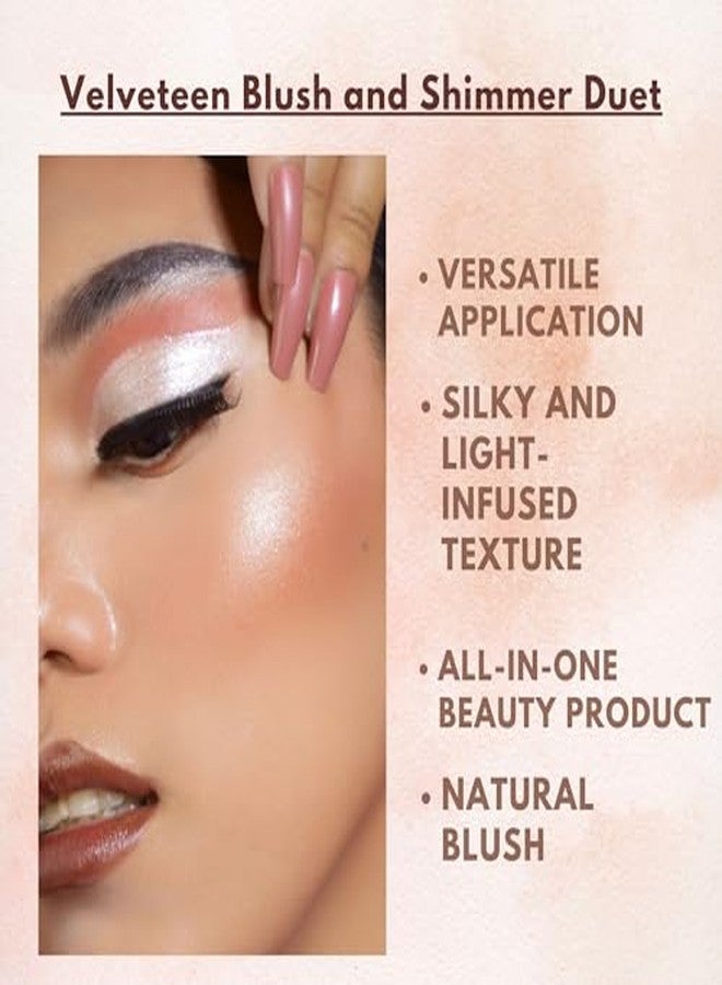 GA-DE Velveteen Blush & Shimmer Duet 50 Rose & Glow 7.4 gm - Image 5