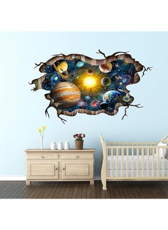 erorex 3D Broken Cosmic Galaxy Wall Decals Magic Milky Way Outer Space Planet Wall Stickers Creative Stars And Solar System Wallpaper For Kids Boys Floor Ceiling Living Room Bedroom Home Decor  - Image 5