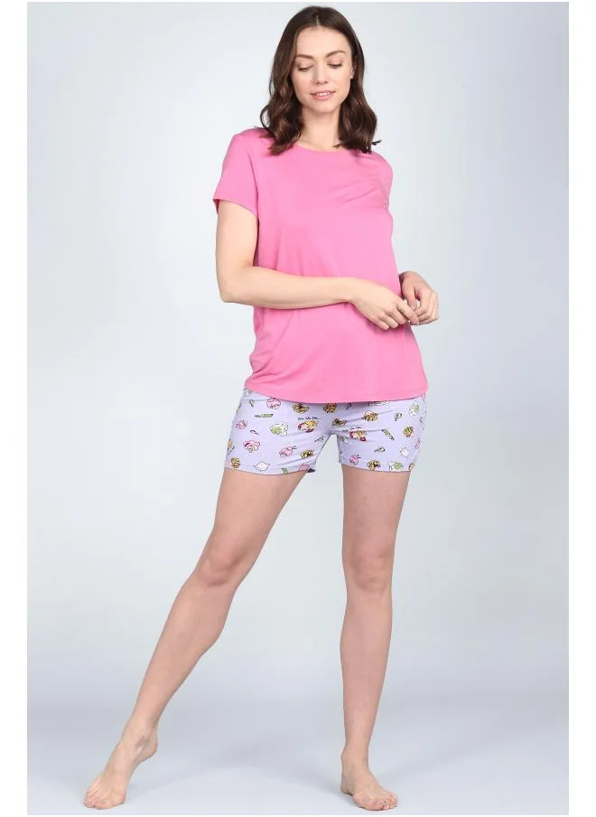 نسيسير Hearty Pink Shorts Set