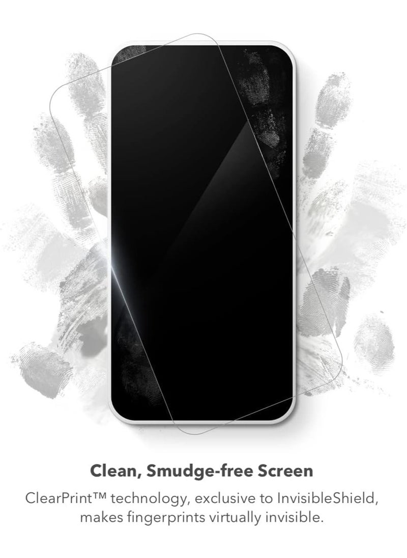 Zagg Invisible Shield - Invisible Shield iPhone 15 Pro Privacy Screen Protector [2 Way Privacy] 5X Stronger Elite Tempered Glass with EZ Apply Tray - Image 1