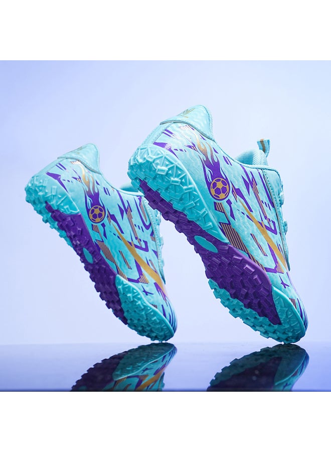 Hydrogen Cloud Joint Children's Football Shoes Boys Broken Nail Cleats Primary and Secondary School Students Competition Training Sneakers, Moon Color Nails (as Main Picture Model)