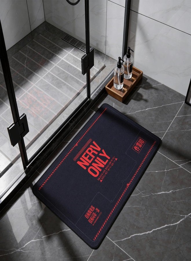 سجاد حمام من TREASURE CASE، سجادة أرضية مانعة للانزلاق لقسم التطوير التقني NERV في مسلسل Neon Genesis Evangelion، مقاس 20 بوصة × 31.5 بوصة، تصميم مستوحى - Image 1