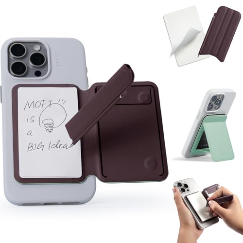 MOFT Action Inspiration MagSafe Phone Stand, Magnetic Notepad Stand Compatible with iPhone 16 Series and Other Phones with Two Types of Notepad and Magnetic Invisible Pen,Peppermint + Blueberry - Image 1