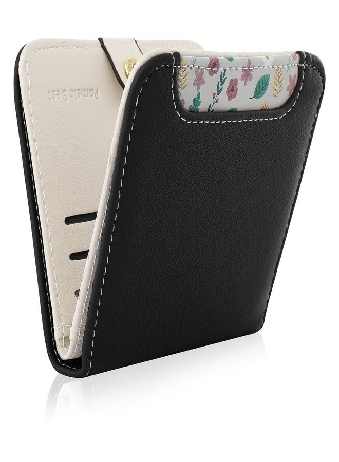 Pomelo Best Small Wallet Women RFID Blocking Bifold Leather Wallets for Women Credit Card Holder with ID Window Zipper Coin Pocket Black - Image 1
