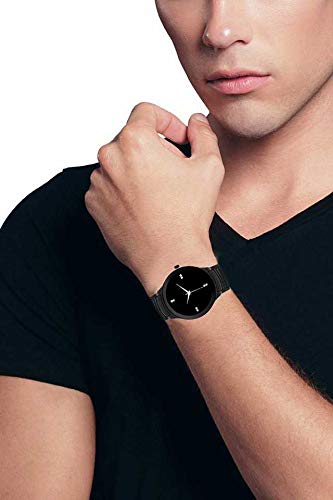Acnos® Premium Black Dial Slim Line Full Black Strap Analogue Watches for Men Pack of - 1 - Image 2