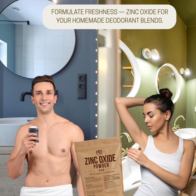 MB Herbals Zinc Oxide Powder 1 lb / 16 oz (454 Gram) | Uncoated & Non-Nano | For DIY Sunscreen Lotion and Cream - Image 5