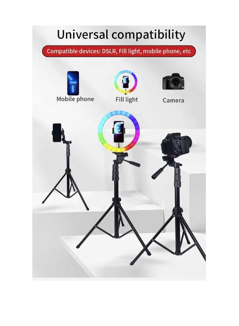 Jmary KP-2206 Multi-functional Adjustable Portable Camera Tripod Cell Phone Holder Floor Stand For Live Streaming - Image 3