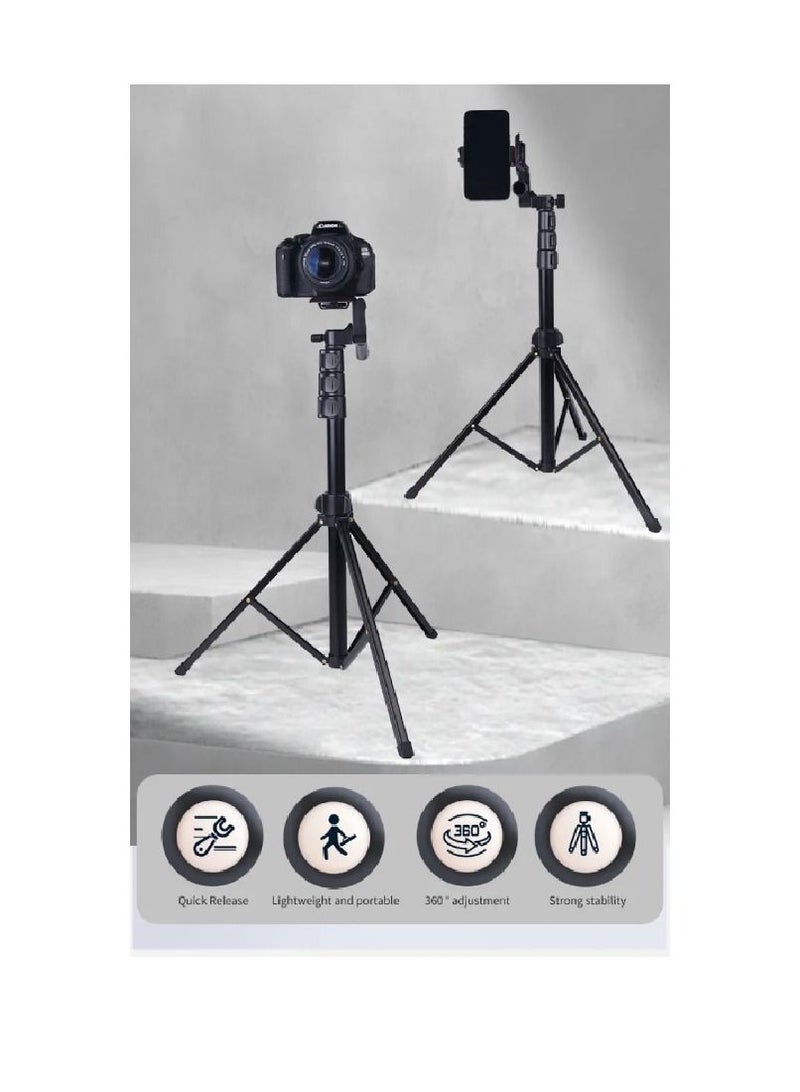 Jmary KP-2206 Multi-functional Adjustable Portable Camera Tripod Cell Phone Holder Floor Stand For Live Streaming - Image 2