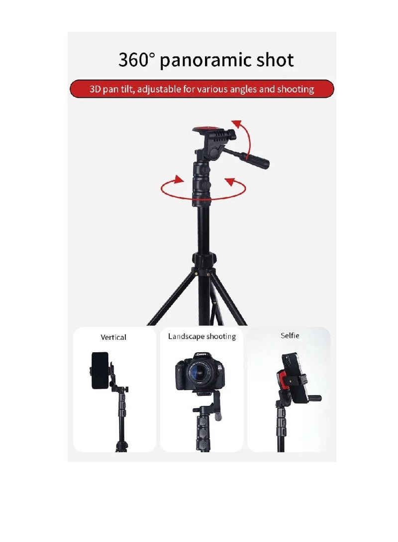 Jmary KP-2206 Multi-functional Adjustable Portable Camera Tripod Cell Phone Holder Floor Stand For Live Streaming - Image 5