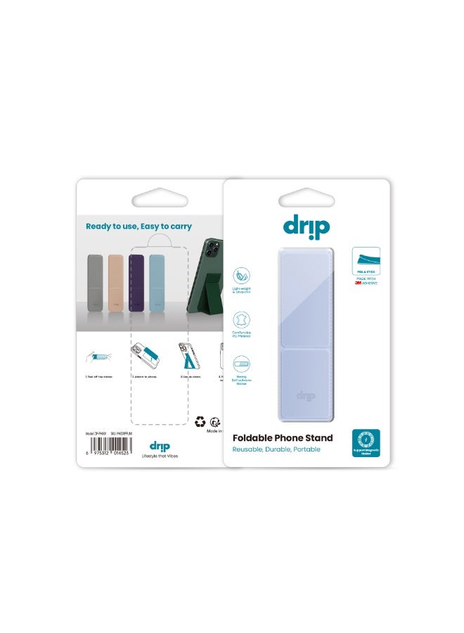 دريب حامل هاتف قابل للطي من Drip – بنفسجي | حامل مكتبي قابل للتعديل للهواتف والأجهزة اللوحية - Image 1