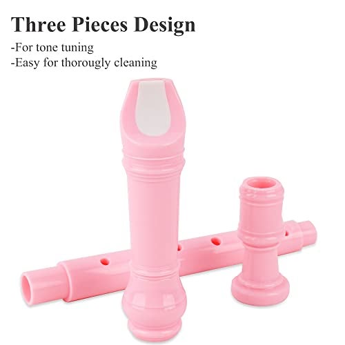 Haecsfl Recorder Instrument for Beginner Adults,8-Hole Soprano Descant Recorder Music Flute with with Cleaning Rod & Leather Case For Home Entertainment(2-Pink Unicorn) - Image 4