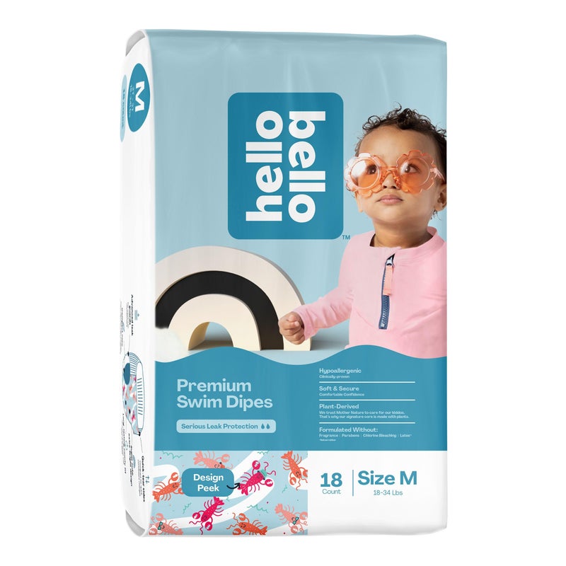 Hello Bello Premium Swim Diapers I Affordable and Eco-Friendly Disposable Swim Dipes for Babies and Kids I Size Medium - Image 1