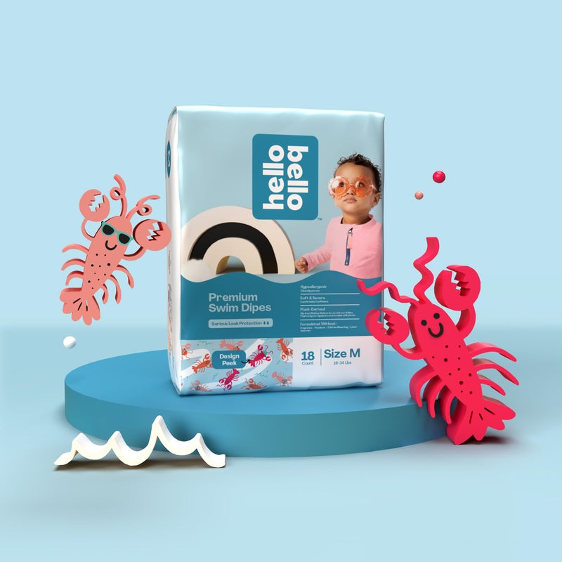Hello Bello Premium Swim Diapers I Affordable and Eco-Friendly Disposable Swim Dipes for Babies and Kids I Size Medium - Image 2