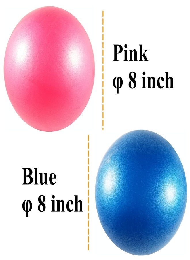 BATDIYOW 2 PCS Exercise Balls Kit with Hand Pump Mini Small Yoga Ball 8 inch for Yoga Pilates Body Balance - Image 2