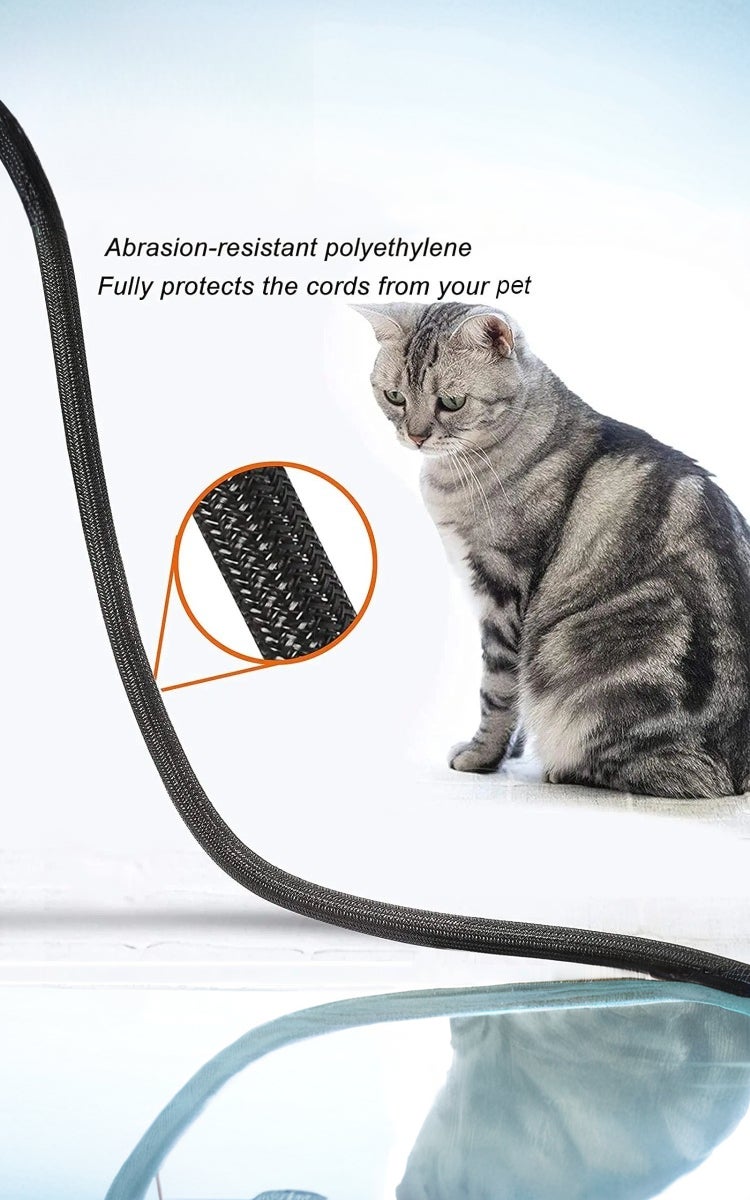 kashemano 3m Black Cable Sleeve, Diameter 13mm, Cable Organizer, Wire Protector Cable Wrap Cover, Cord Management for Desk PC TV Computer Home Office - Image 4