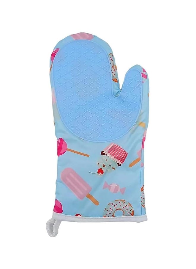 CC Bin Shihon Heat Resistant Oven Mitt | Silicone Double Oven Mitts with Cotton Liner and Non-Slip Surface for Cooking, Baking, BBQ, Microwave | Baking Gloves with Soft Lining, Good Grip, Easy to Clean  - Image 1