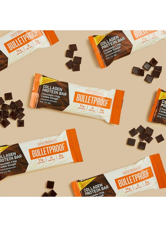 Bulletproof Chocolate Chip Cookie Dough Collagen Protein Bars, Pack of 12, Keto-Friendly Snack with MCT Oil, Grass-fed Collagen, No Added Sugar - Image 2