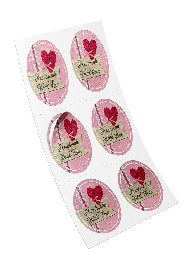 D2C Gift Wrapping Supplies 1.5 Inch Pink Floral Hand Made with Love Gift WrapStickers Seal Label for Small Business Self Adhesive for Packaging, Gift Boxes (30 pcs) - Image 2