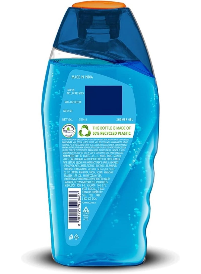 فياما جل استحمام للرجال من فيما، كول بيرست، غسول للجسم مع مرطبات للبشرة، 250 مل، عبوة من 3 قطع - Image 2