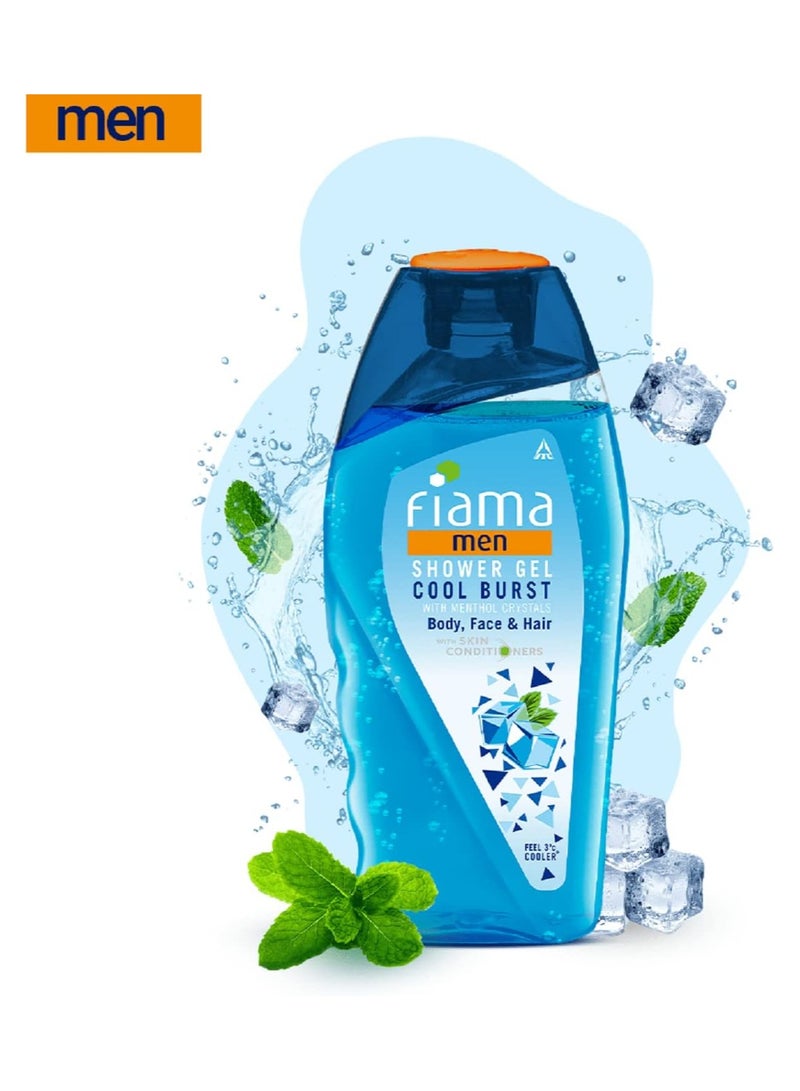 فياما جل استحمام للرجال من فيما، كول بيرست، غسول للجسم مع مرطبات للبشرة، 250 مل، عبوة من 3 قطع - Image 5