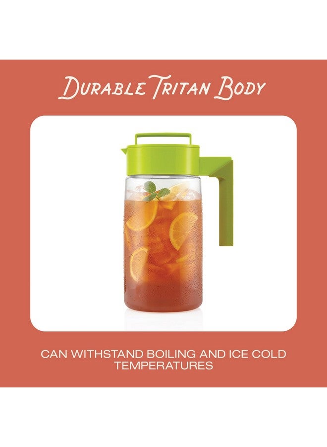 Takeya Takeya Flash Chill Iced Tea Maker - Airtight & Durable Iced Tea Maker Jug with Silicone Carry Handle - Leak-Proof & Lightweight Tea Infuser with Patented Flash Chill Technology - 2 Quart, Black  - Image 4