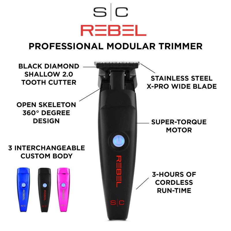 Stylecraft Rebel Professional Cordless Hair Trimmer with Modular Super-Torque Motor - Image 2