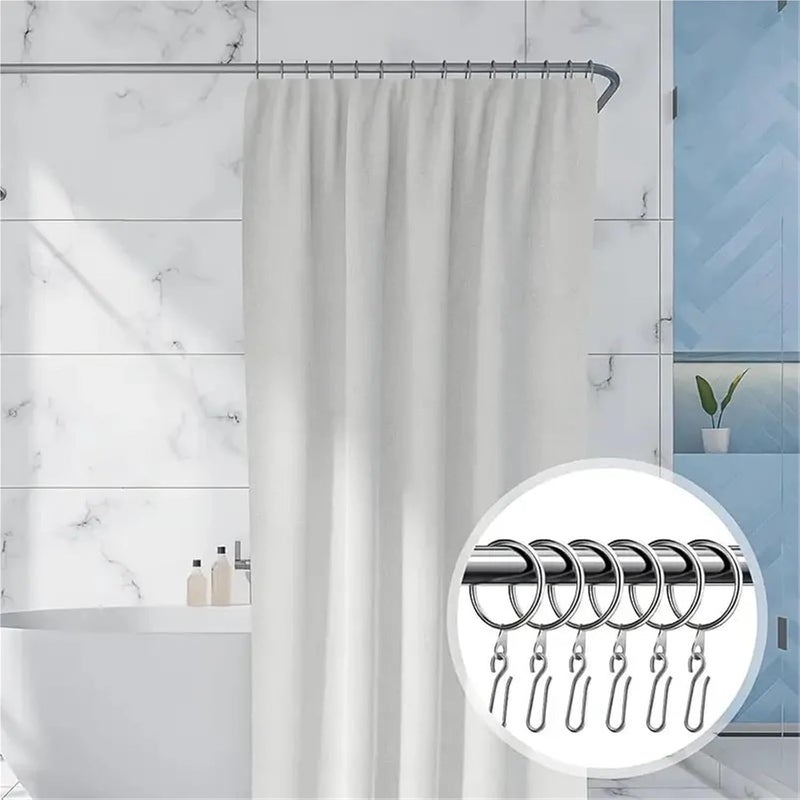 Curtain Rings 90Pcs Metal Drapery Curtain Hanging Rings and 90 Pcs Drapery Pin Hooks(SizeA) - Image 4