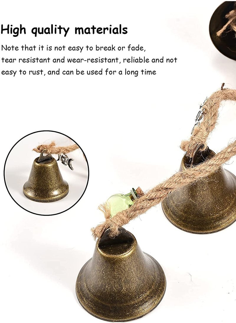 Excefore أجراس الساحرات، تعويذة حماية الباب وزخارف أجراس الرياح بوهيمية (48 مم)، ديكور سحري للساحرات للشرفة والحديقة والنافذة  - Image 5
