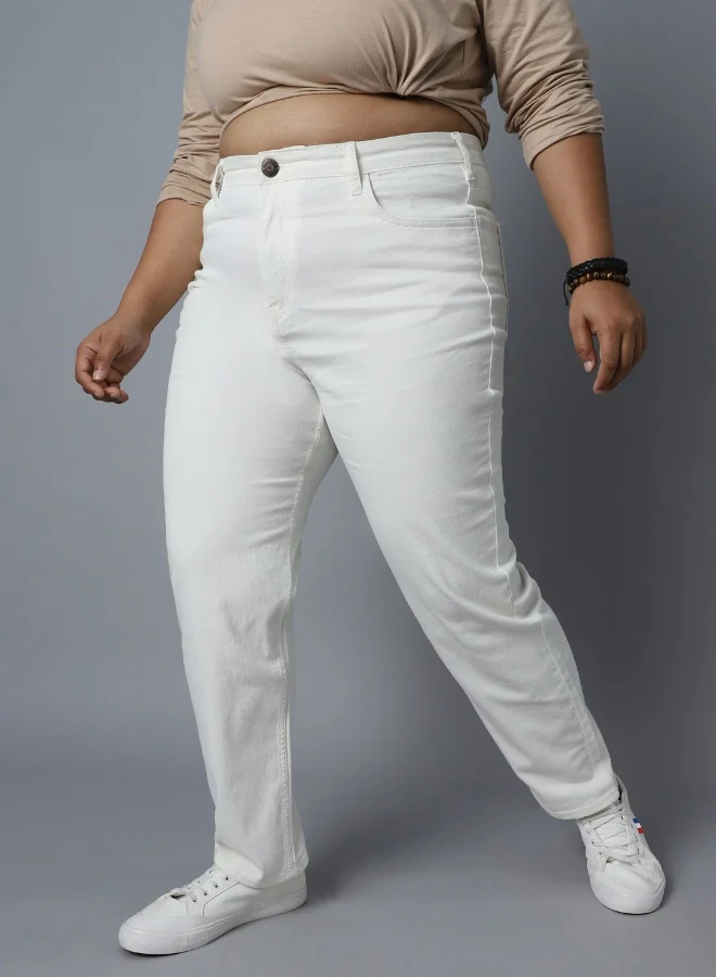 HIGH STAR Women White Jeans