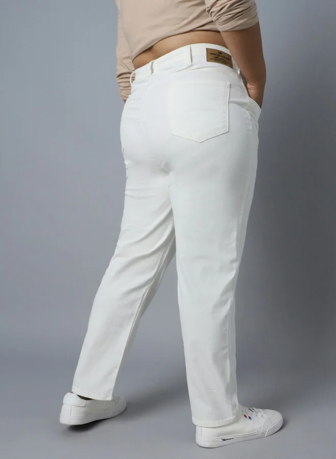 HIGH STAR Women White Jeans