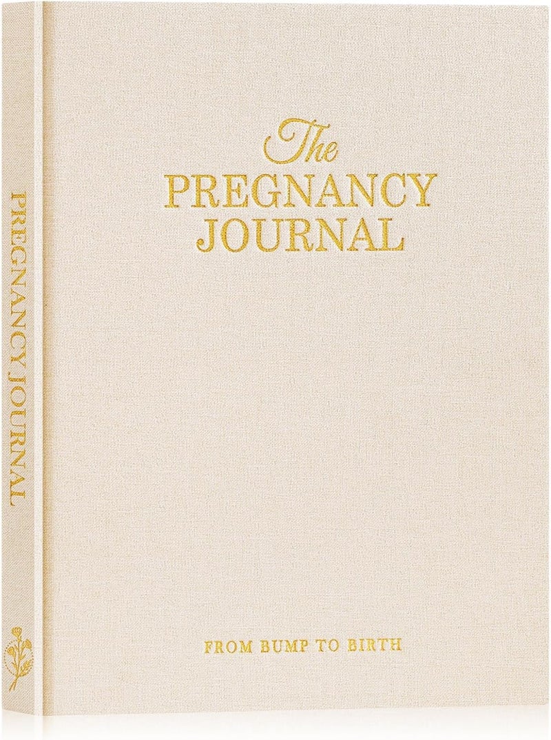 Lanpn My Pregnancy Journal Memory Book for First Time Mom 156 Page Pregnant Announcement Must Have Planner Scrapbook Pregnancy Tracking Diary Mom to Be Keepsake Gift for Expecting New Parent Beige - Image 1