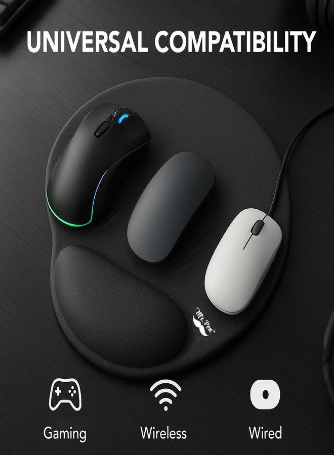 Mr. Pen Ergonomic Mouse Pad with Gel-Filled Wrist Rest, Black, Microfiber Fabric, Large (8.75 x 9.75 inches) - Image 5