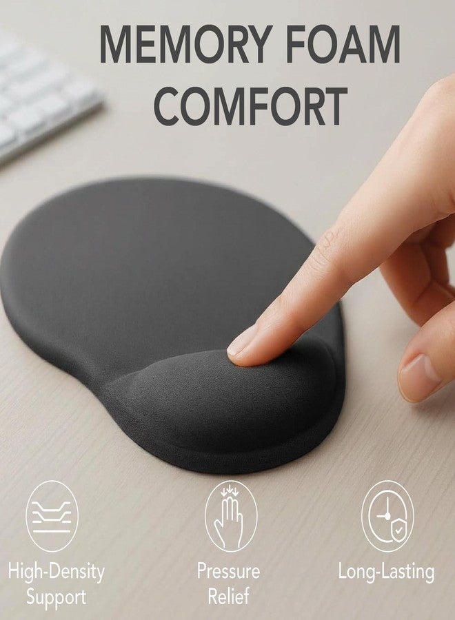 Mr. Pen Ergonomic Mouse Pad with Gel-Filled Wrist Rest, Black, Microfiber Fabric, Large (8.75 x 9.75 inches) - Image 4