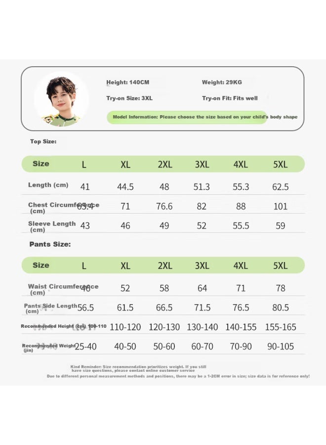 Pull Back Warrior Kids Boys Two-piece Long Sleeve Long Pants Sun Protection Quick-dry Swimwear 35242 Military Green Size 145 - Image 3