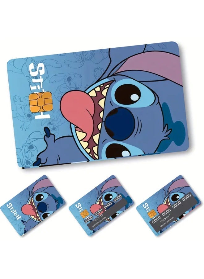 JAYATO 4 pcs Reverse Lilo & Stitch Card Skin for Credit, Debit Card Stickers, Transportation Card, ATM Available, Removable, Waterproof, Slim, No Bubble, Digital-Printed for Small Chip Cards, Best birthday gift for Kids, Girls Boys and Teens Adults Card - Image 1