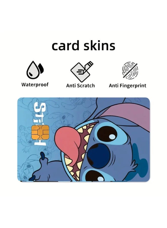 JAYATO 4 pcs Reverse Lilo & Stitch Card Skin for Credit, Debit Card Stickers, Transportation Card, ATM Available, Removable, Waterproof, Slim, No Bubble, Digital-Printed for Small Chip Cards, Best birthday gift for Kids, Girls Boys and Teens Adults Card - Image 4