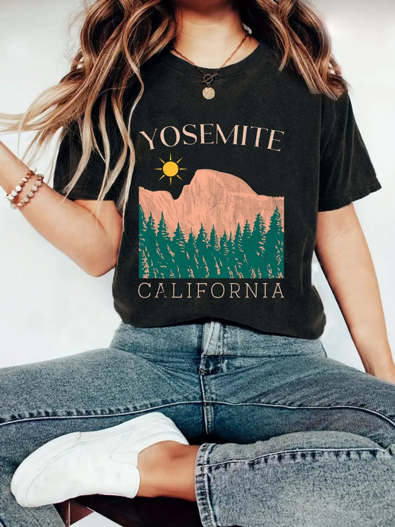 Summer Women'S Landscape Pattern Printing Round Neck Short Sleeve Leisure Fashion Explosion T-Shirt - Image 2