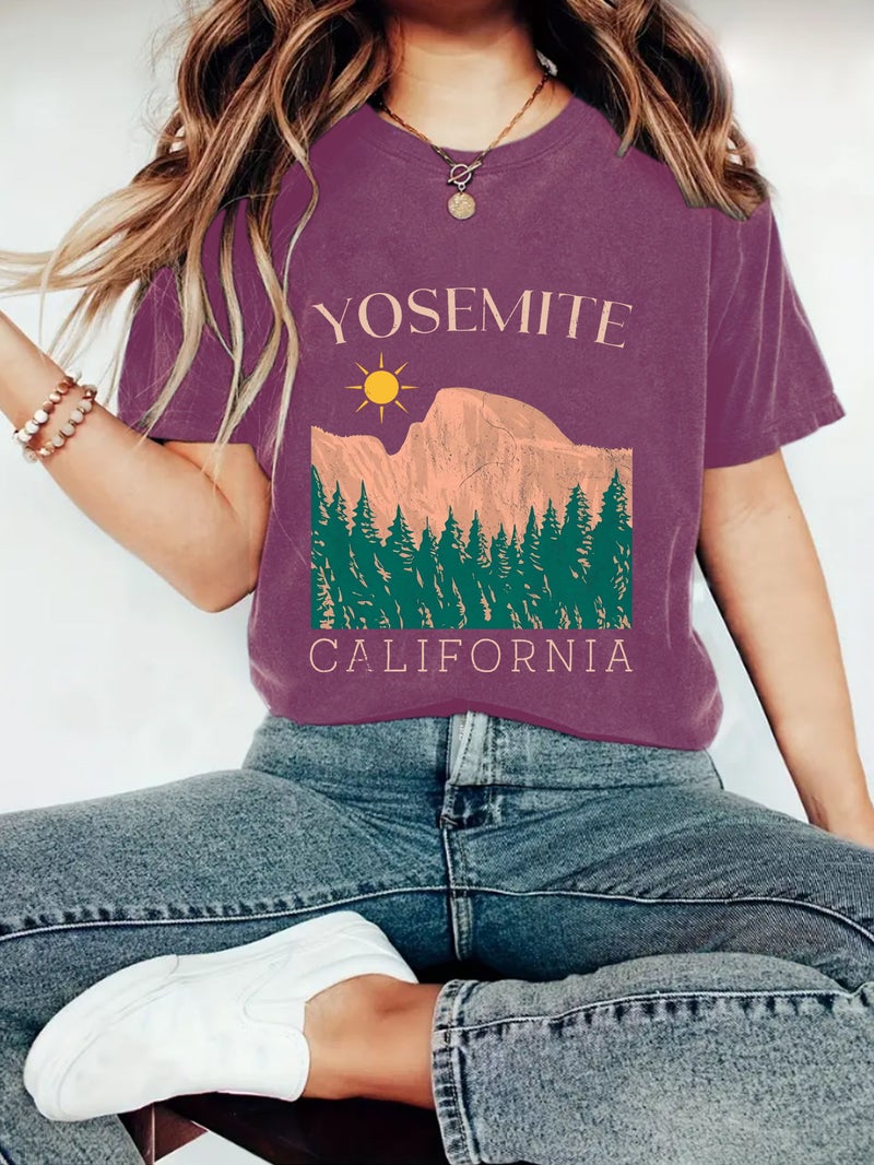 Summer Women'S Landscape Pattern Printing Round Neck Short Sleeve Leisure Fashion Explosion T-Shirt - Image 4